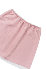 Petal satin skirt_pink