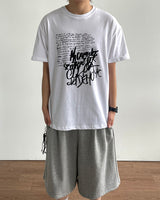 ペンシルプリントショートスリーブTシャツ
