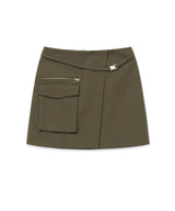 zip skirt (brown)