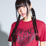 NKG HEART SHORT SLEEVE (BURGUNDY)