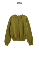 Olly Shirred Sleeve Knit Cardigan