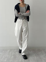 Scoop Stripe Cardigan T-Shirt