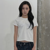 スラッシュピンタックTシャツ (WHITE)