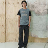 Glyph half T-shirts / Mist charcoal