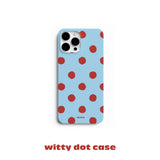wittyドットケース (skyblue+red)