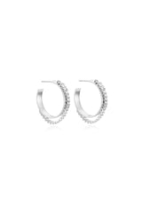 U Line Chain Hoop Earrings