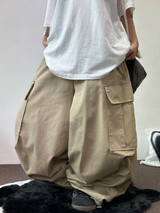 LOOSE CARGO BANDING BALLOON PARACHUTE BALLOON COTTON PANTS 💚🐣🖤 - 3 COLORS