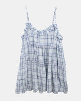 Aera Frill Check Sleeveless Dress