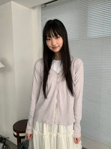 ジコンレースリブカーディガン