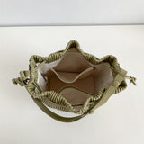 Natural Canvas Shirred Pouch Bag - A Drawstring Bag with a Unique Vibe