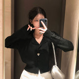 [BELLIDE MADE] Peanuts, buccul semi-cropped cardigan