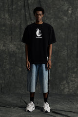 Cat Pigment T-shirt (Black)
