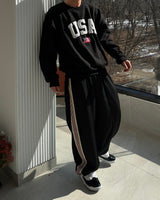 NOCELCOZY Multi-track Wide Sweat Pants 2 colors