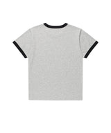 CAVISH アップリケリンガー半袖Tシャツ メランジグレー(CV2GMUT509A)
