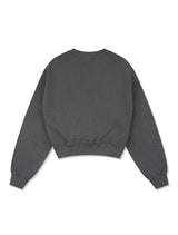 Women's Bear Friends ピグメントスモーキークロップドスウェットシャツ チャコール (FCF1TS206W)