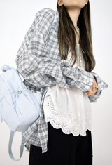 (UNISEX)エアリーコットンチェックシャツ(3colors)