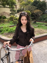  Airy summer cardigan_brown