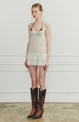 MERMAID MINI DRESS cream