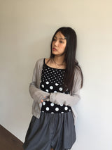 Bone Silk V Cardigan (2color)