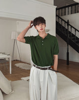 Palette Soft Collar Short Sleeve Knit