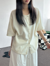 Miti Hip Patch Balloon Cotton Bermuda Shorts 3color