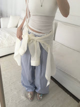striped pajama pants