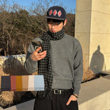 ウールチェックマフラー