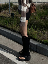 Summer striped twist cover-up net knit (3 colors)