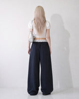 (W's) Dot Banding Wide Sweatpants