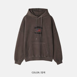 LMN サンディエゴエンブロイダードピグメントオーバーサイズフィットフーディー (4 colors)
