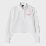 キャンパスラバーホワイトクロップドシャツ [For women]