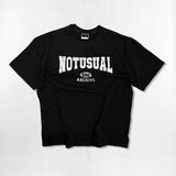 シンプルスクールフォントオーバーフィットTシャツ - 4COLOR