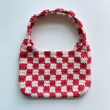 [MADE] Étang バゲットバッグ | チェッカーボードコーラルピンク