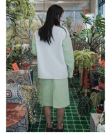UnsocialNight original design autumn and winter light green cute イラストプリントハーフスカート female