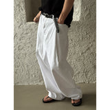 [UNISEX] Tuck wide denim pants (2color)