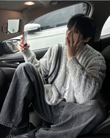 ミュージアムアンゴラセミオーバーカーディガン