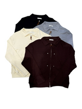 Liberium Cropped Knit Zip-Up (4 Colors)