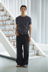Cool curve half t-shirts(Charcoal)