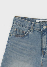 [B-DENIM] カッティングハーフショーツ043
