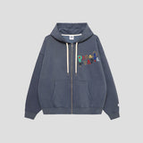 BOUCLE STITCH ZIP HOODIE