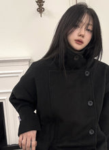 Black bell midi coat