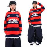 Oversized Old-School Stripe Polo Shirt