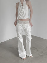 Shibori Straight Cotton Pants