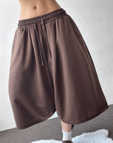 All Love Tattoo Print Patch Wide Bermuda Pants 4Color