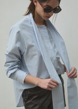 STRIPE TIE BLOUSE