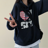 LOVE American flag hood [Fleece]