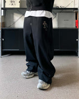 CN leopard patch training pants