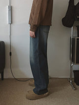 ASCLO USA リングヤーン ワイドデニムパンツ