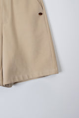 Suede half pants (Beige)
