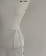 Polyna cut-out strap dress (white)